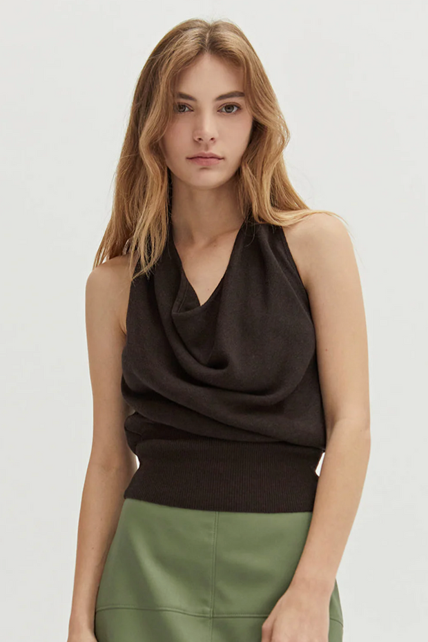 Melanie Cowl Neck Halter Sweater