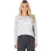 East Coast Love Pullover Crop Sweatshirt