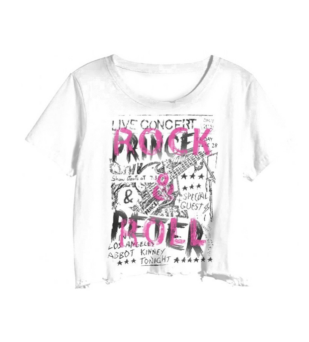 Rock and Roll Concert Crop Tee