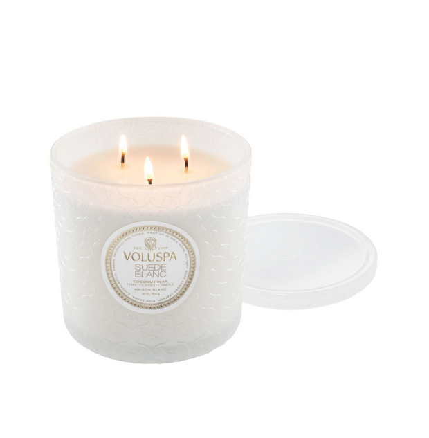 Voluspa Suede Blanc Candle Collection