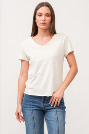 Vanna V-Neck Slub Tee