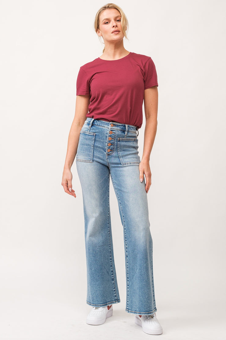 Fiona High Rise Wide Leg - Ardent Pockets