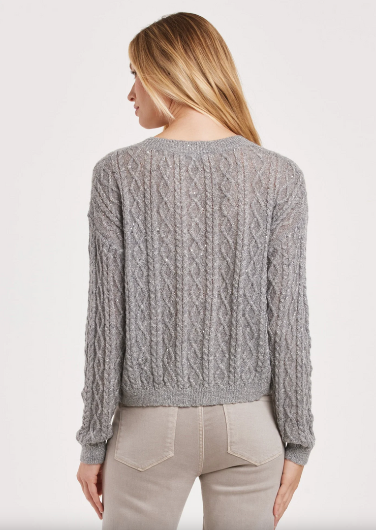 Sari Sparkle Cable Knit Sweater