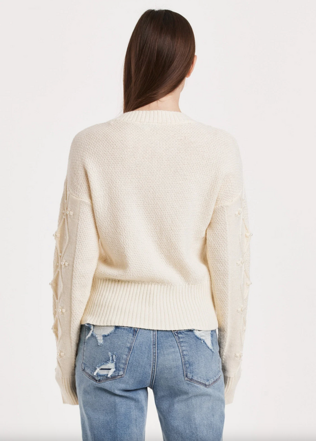 Daphne Pearl Cable Knit Sweater