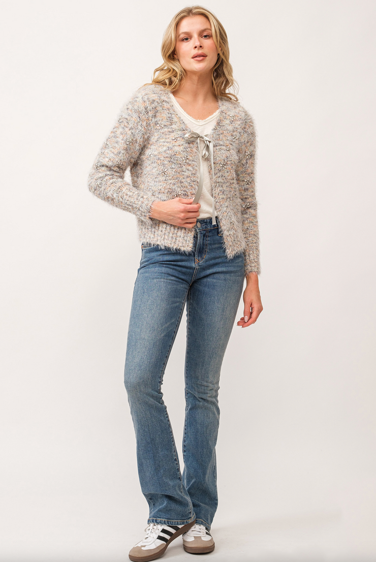 Savoy Snowy Meadow Bow Cardigan