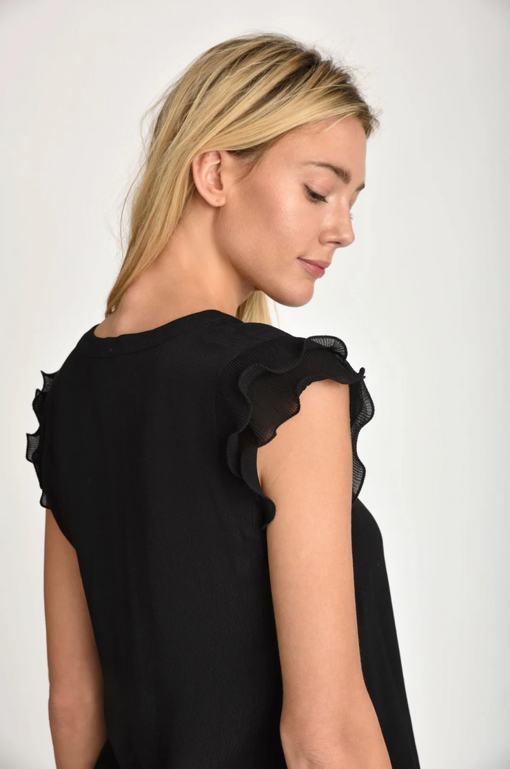 Evelyn Ruffled Short Sleeve Top