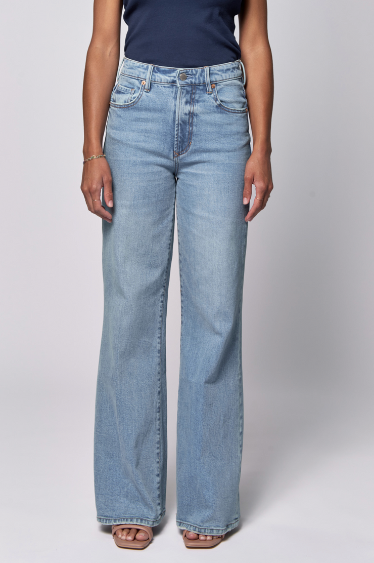 Fiona Mid Rise Wide Leg - Vintage Denim