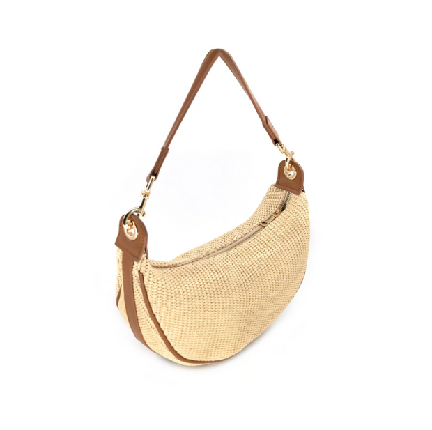 Carrie Raffia Hobo Bag