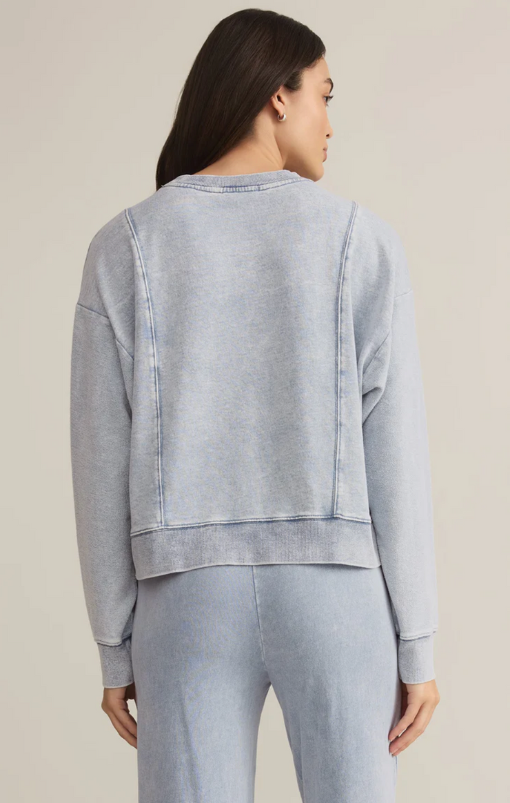 Z Supply Lax Denim Sweatshirt