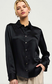 Amanda Classic Silk Button Down Blouse