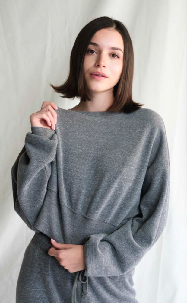 Sonoma Heather Grey Cropped Sweatshirt