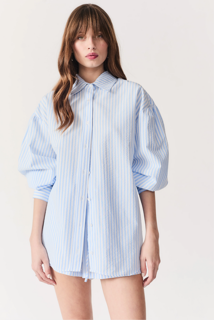 Felicity Oversized Striped Button Down Shirt