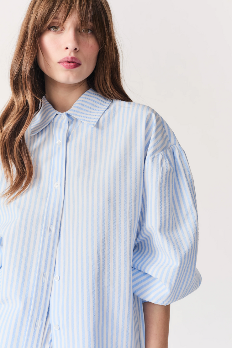 Felicity Oversized Striped Button Down Shirt