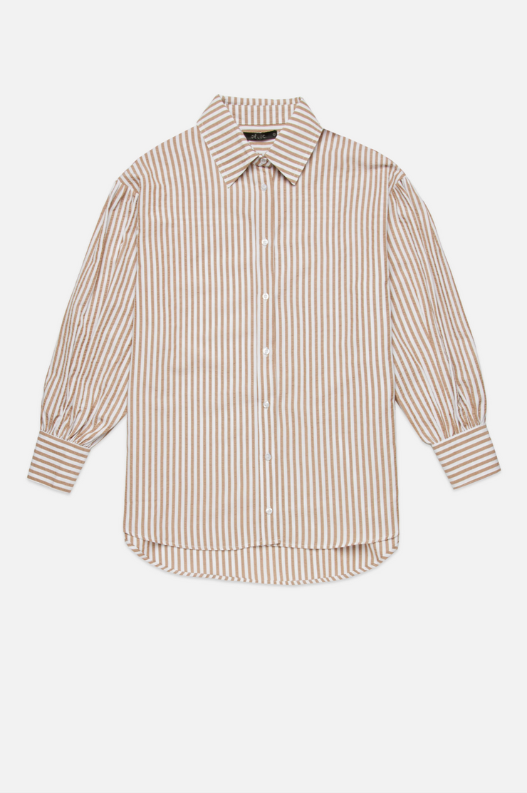 Felicity Oversized Striped Button Down Shirt