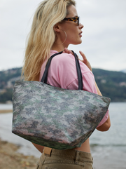 Lara Metallic Camo Small Tote Bag