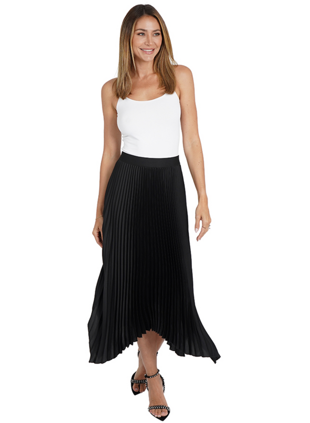 Jenni Satin Pleated Skirt