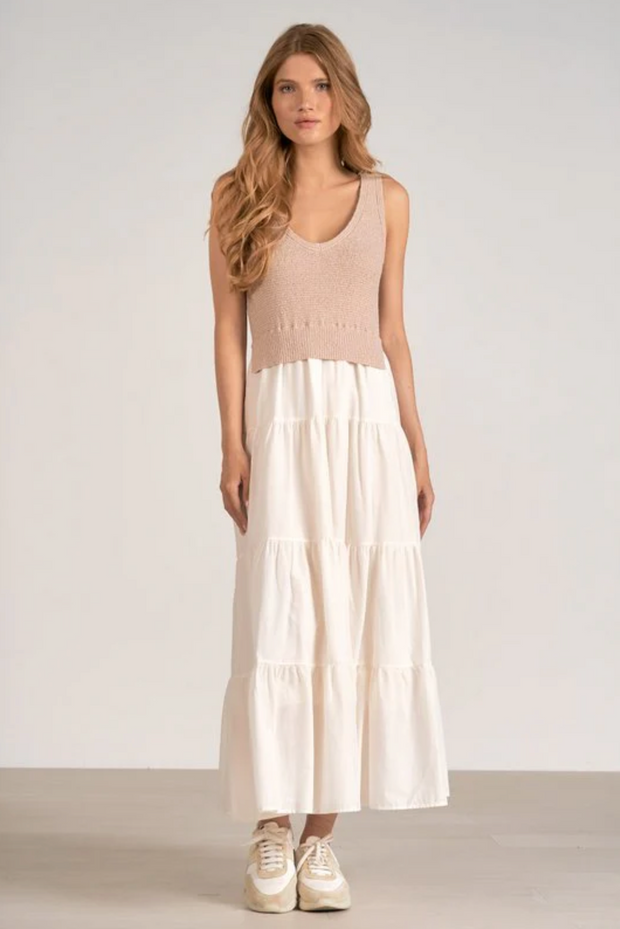 Arianna Dress - White/Natural