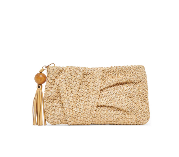 Lorena Raffia Clutch