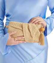 Lorena Raffia Clutch