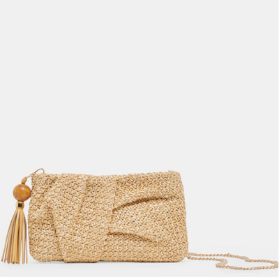 Lorena Raffia Clutch