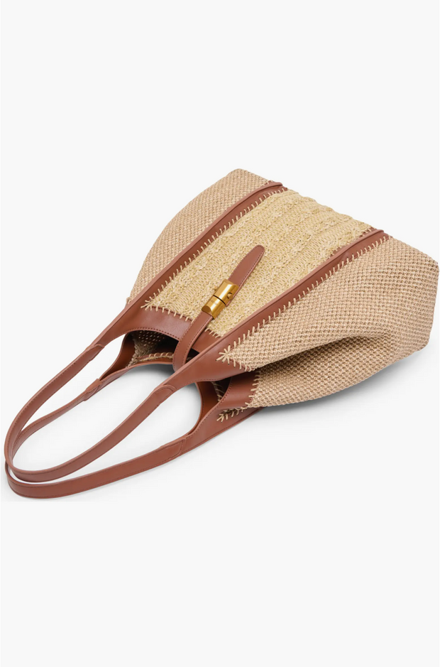 Lourdes Raffia Tote Bag