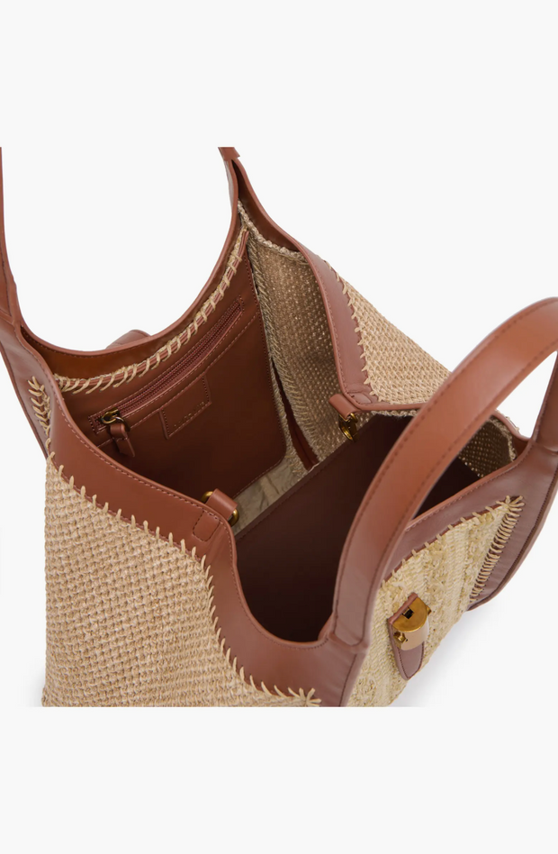 Lourdes Raffia Tote Bag