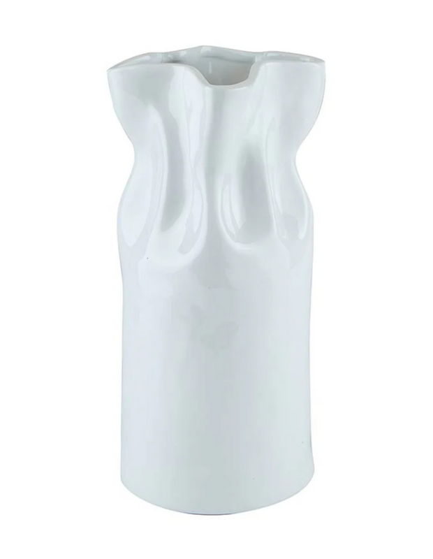 Cinched Bag Decorative Vase