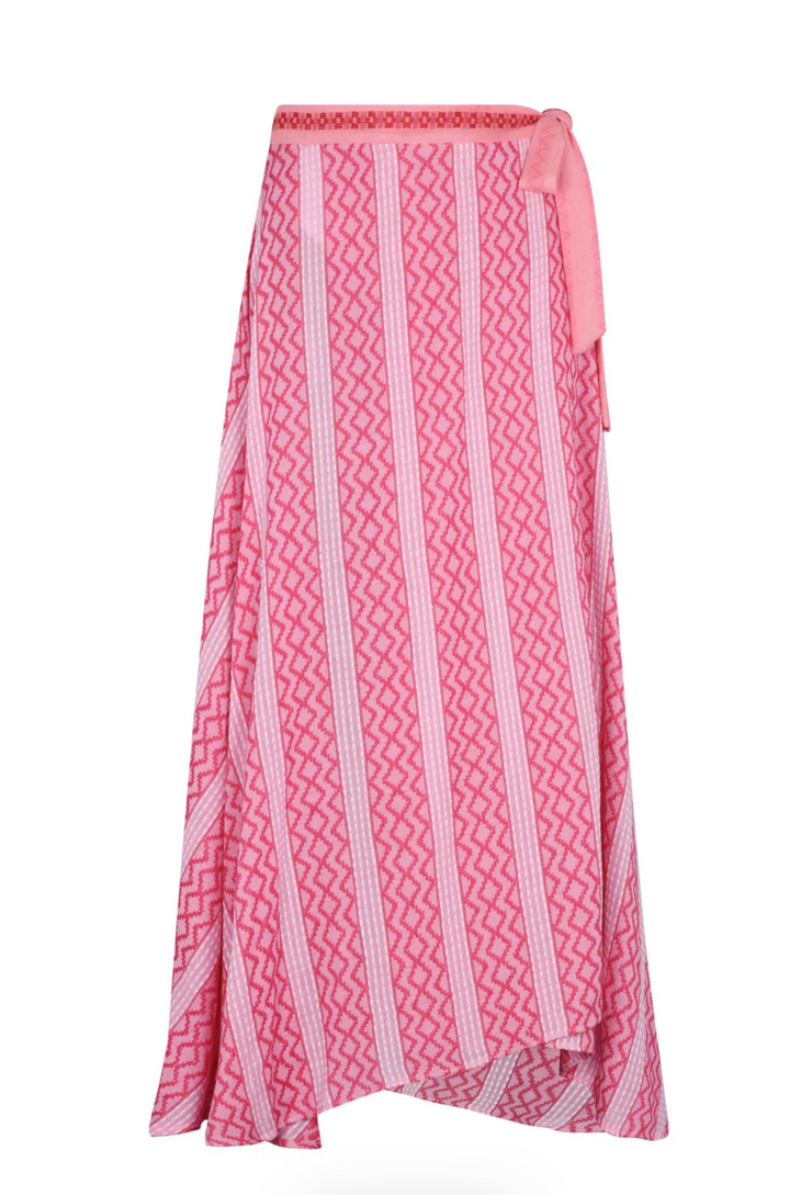 PITUSA Zigzag Midi Wrap Skirt