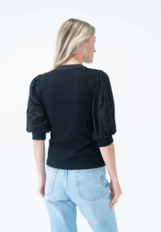 The Veronica Eyelet Henley Top