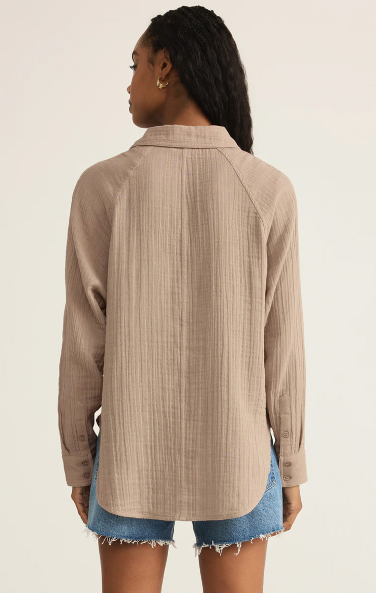 Z Supply Perfect Airy Gauze Button Up