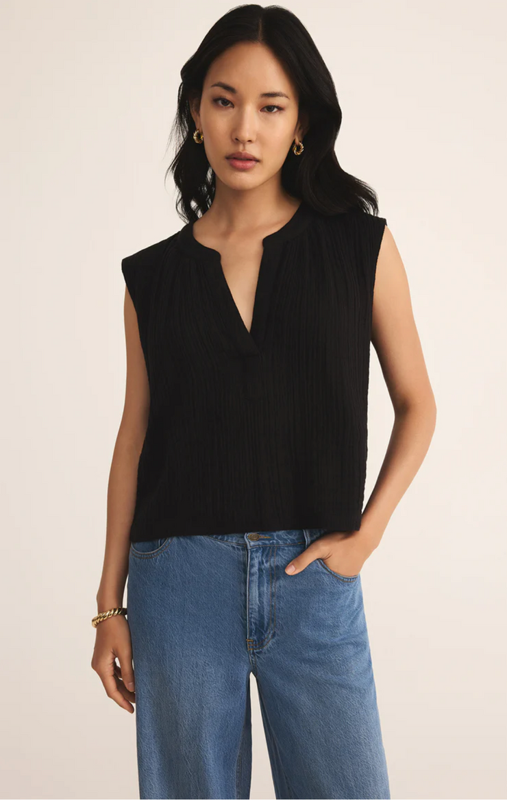 Z Supply Cliffside V-Neck Airy Gauze Top