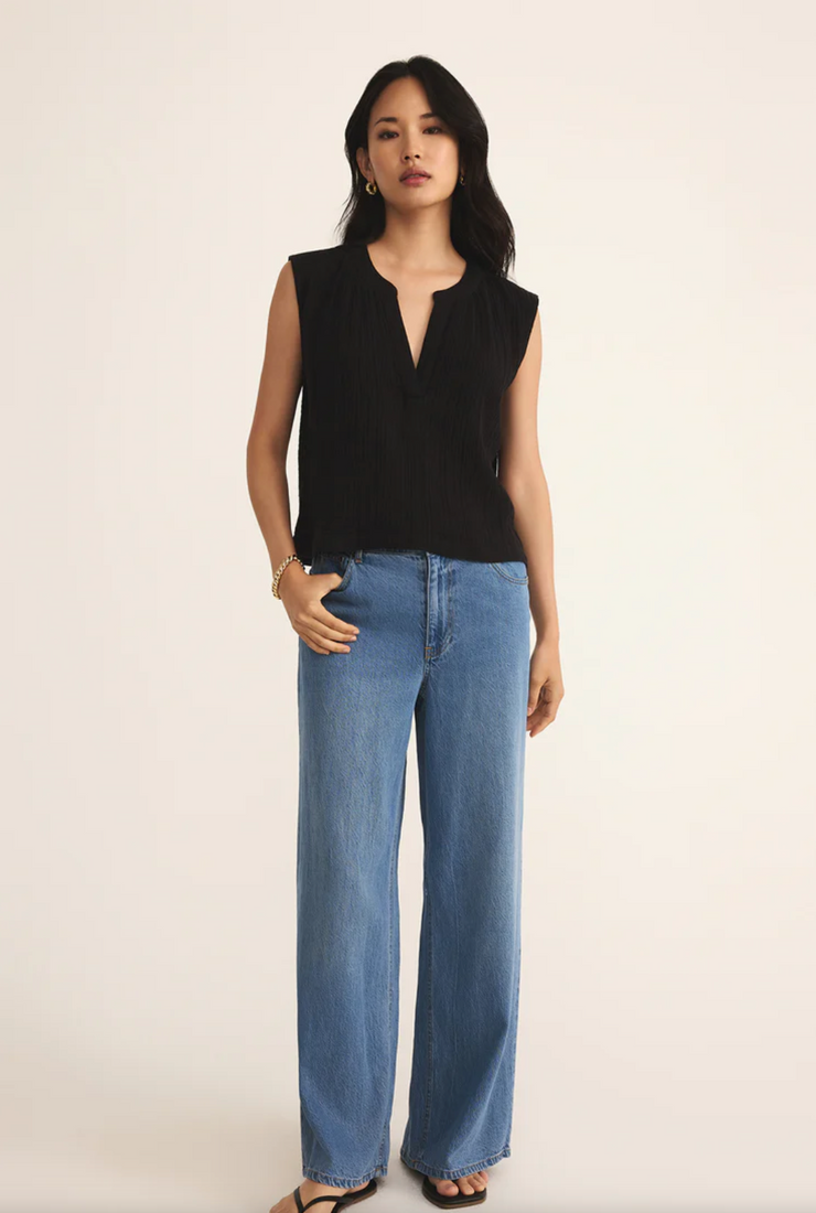 Z Supply Cliffside V-Neck Airy Gauze Top