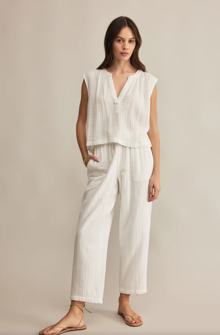 Z Supply Cliffside V-Neck Airy Gauze Top