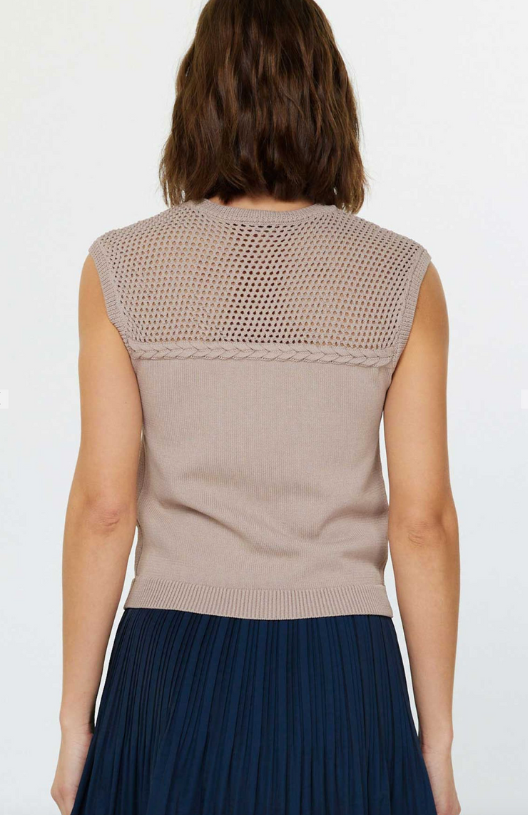 Camille Mesh Sleeveless Sweater