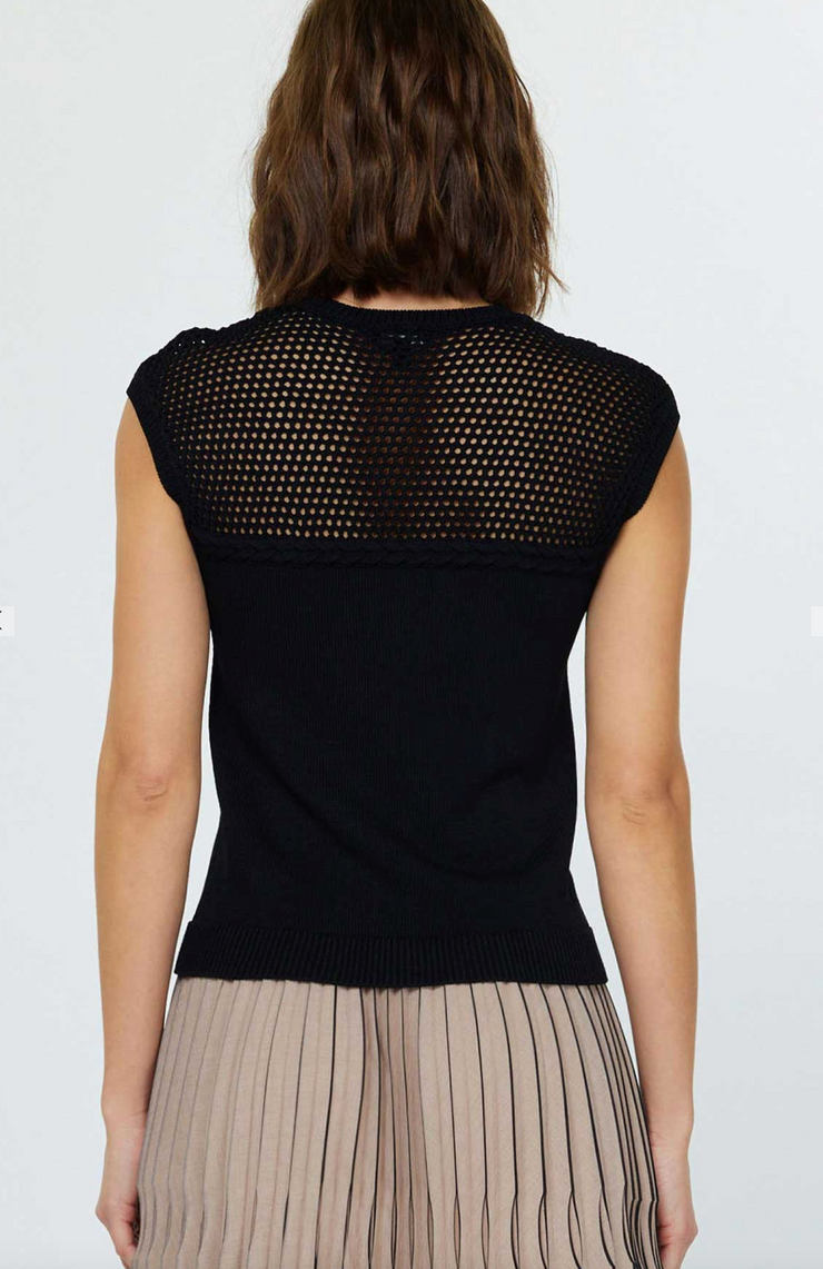 Camille Mesh Sleeveless Sweater