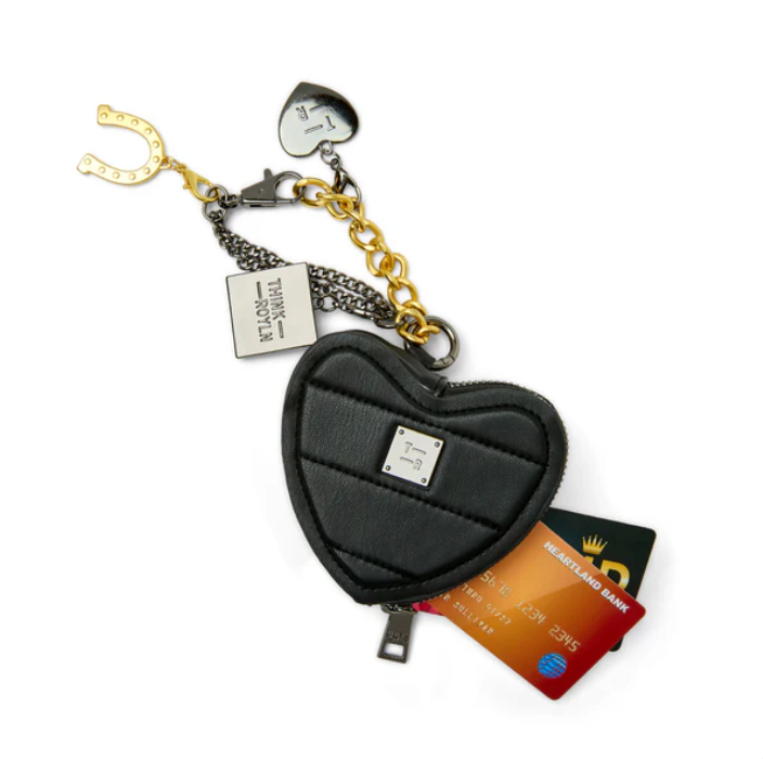 Think Royln Luxe Heart Pouch with Love Charm