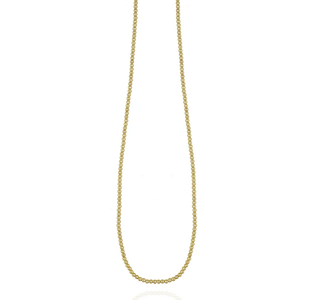 Gold Filled Ball Beaded Necklace - 2mm