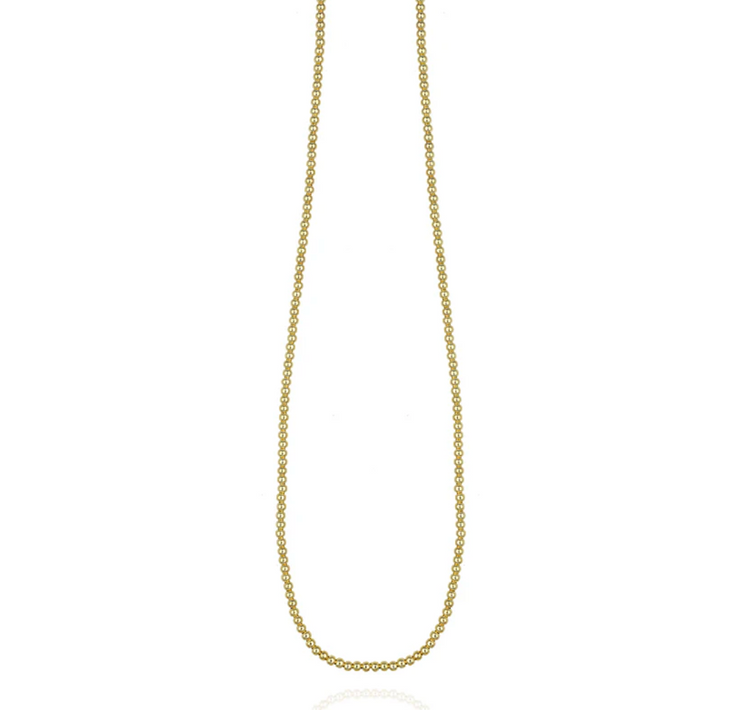 Gold Filled Ball Beaded Necklace - 2mm
