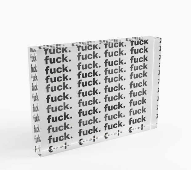 My Favorite Word...Fuck - Crystal Block Decor