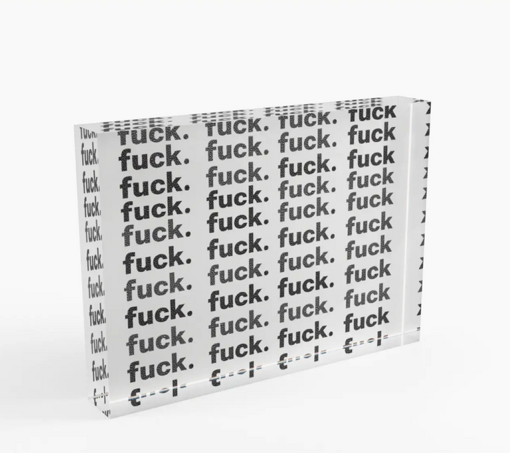 My Favorite Word...Fuck - Crystal Block Decor