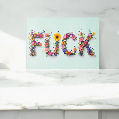 Glass Cutting Board - F*CK