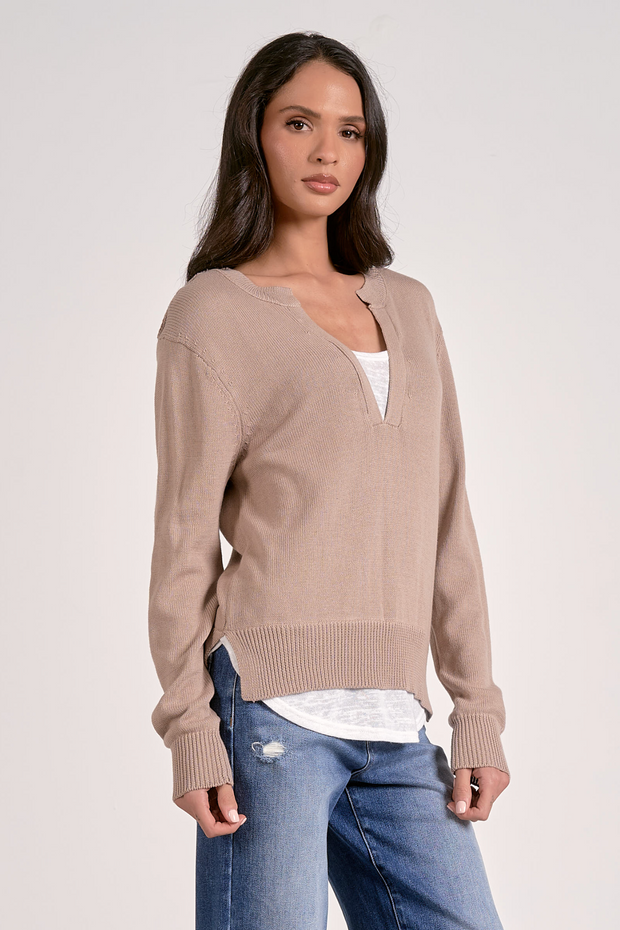 Angela V Neck Sweater/Tee Combo