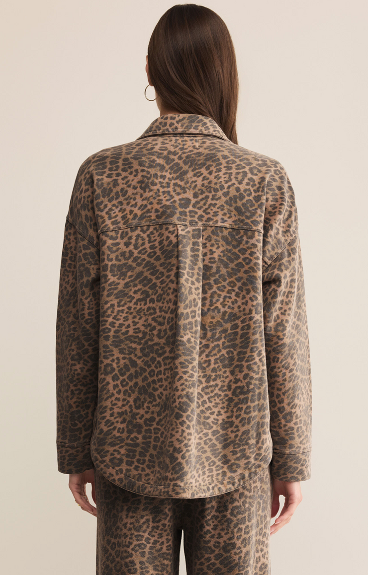 Z Supply All Day Leopard Knit Jacket