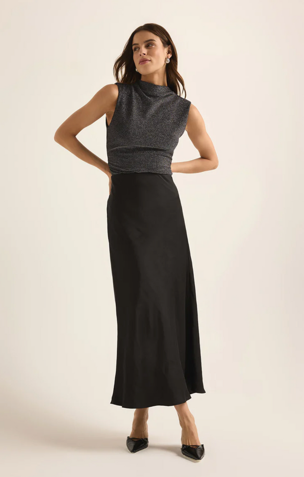 Z Supply Europa Luxe Sheen Midi Skirt