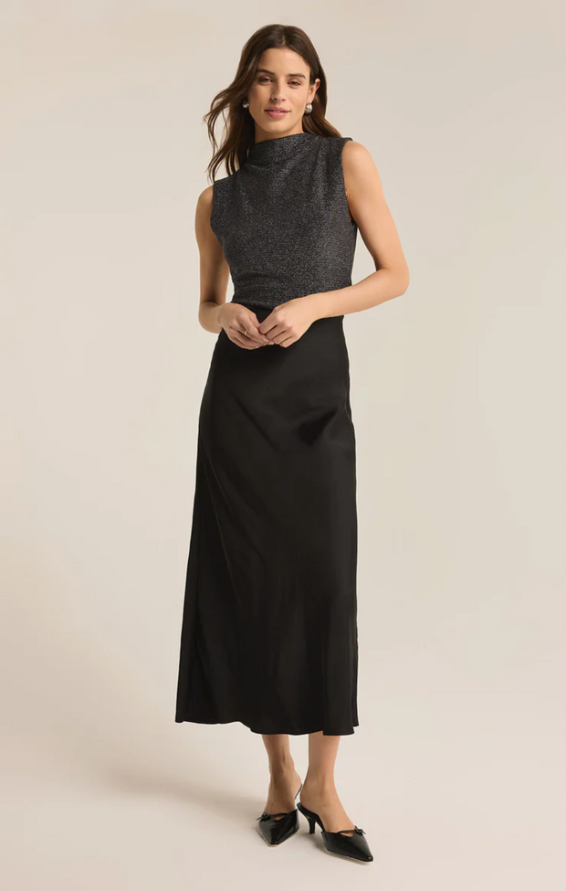 Z Supply Europa Luxe Sheen Midi Skirt