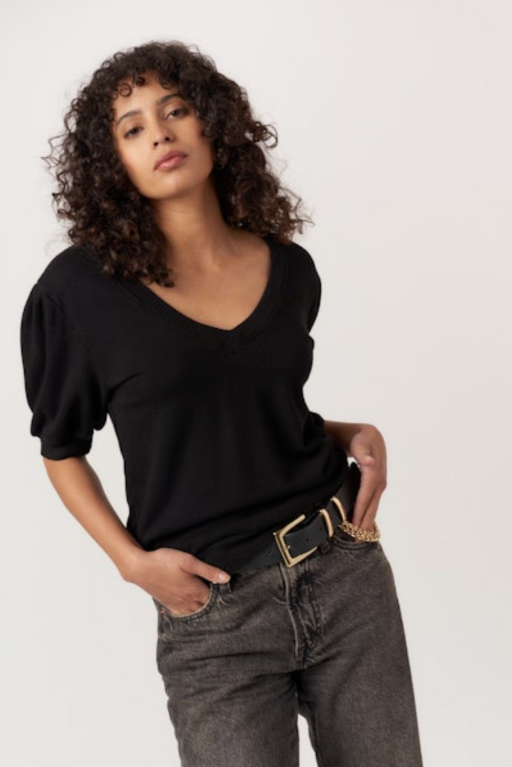 In My Feels Puff Sleeve V-Neck Pullover