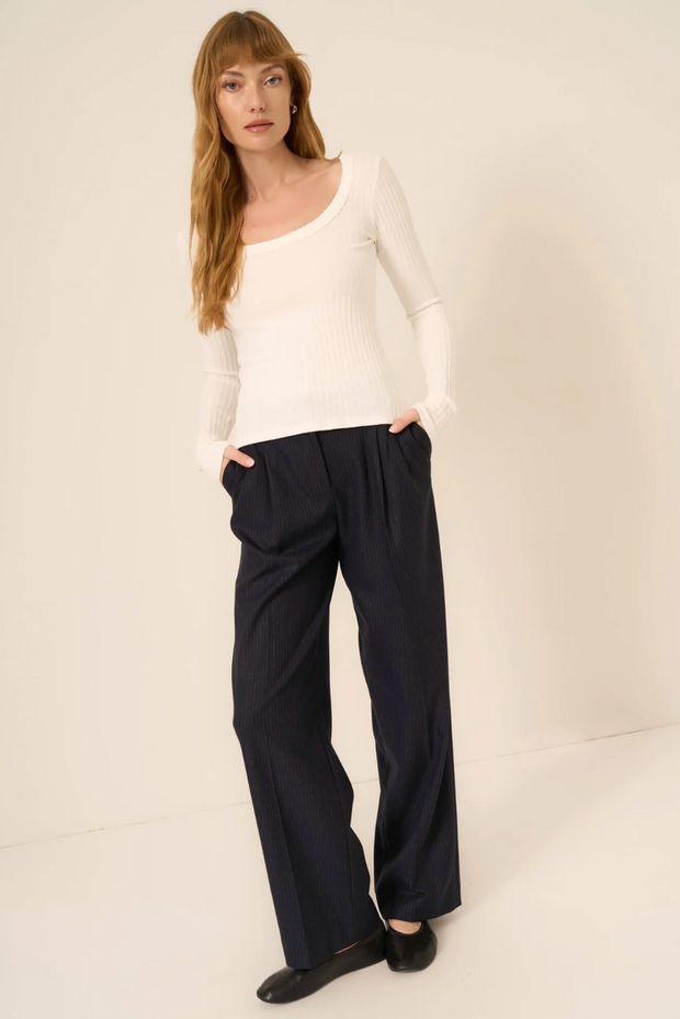What's The Scoop Rib Longsleeve Top
