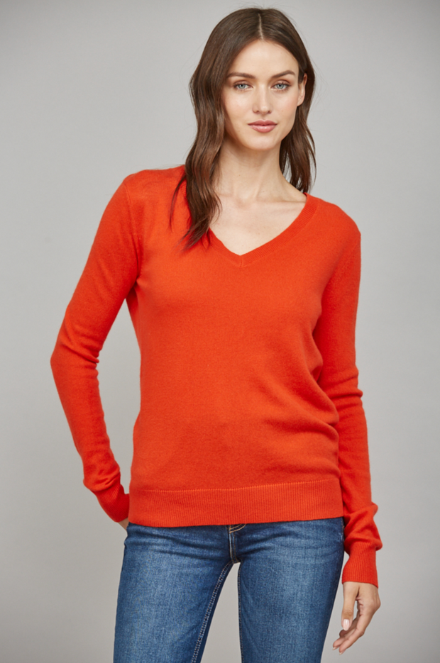 Cynthia Classic V Neck Sweater