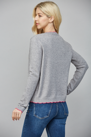 Garett Scallop Edge Cardigan Sweater