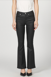 Jax Coated Black Mid Rise Bootcut Jean